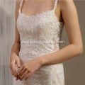 Fashion Lace Embroidered Bride Gown Bondage Low Back gown wedding dresses